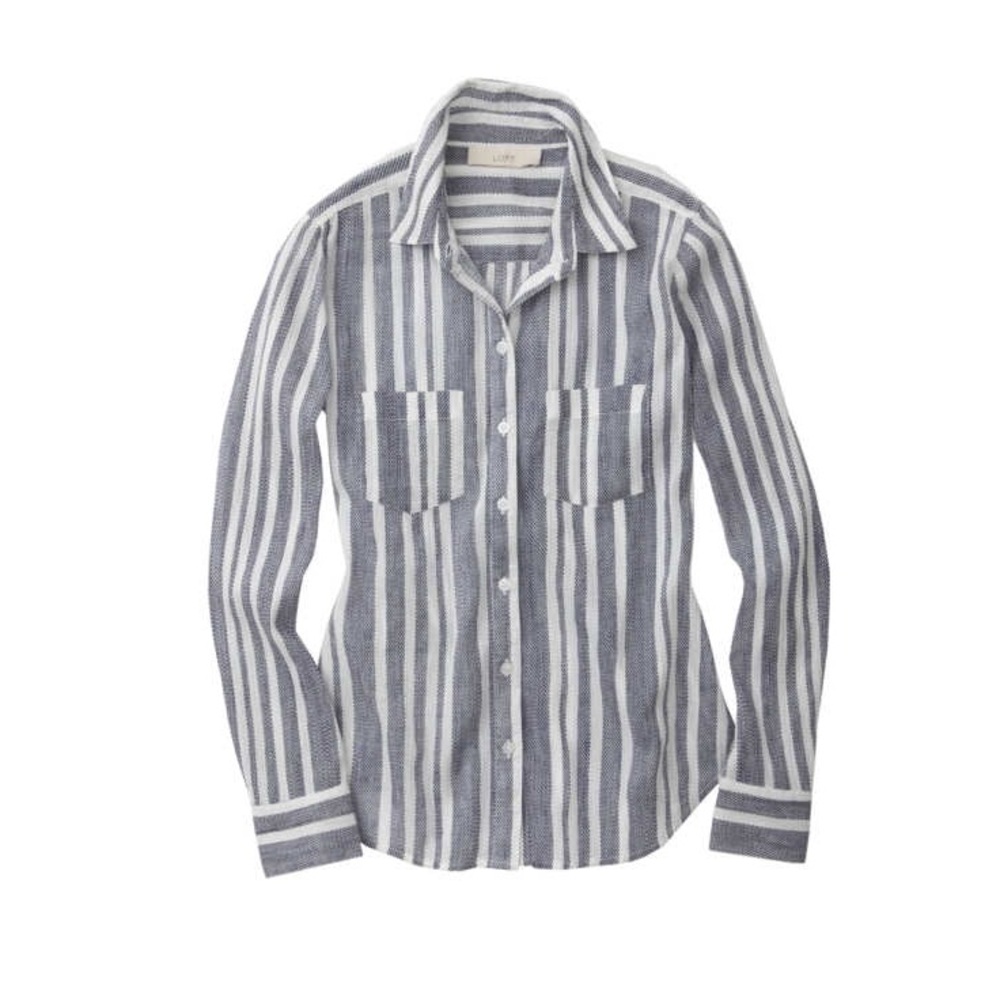 NWOT LOFT Easy Stripe Softened Shirt